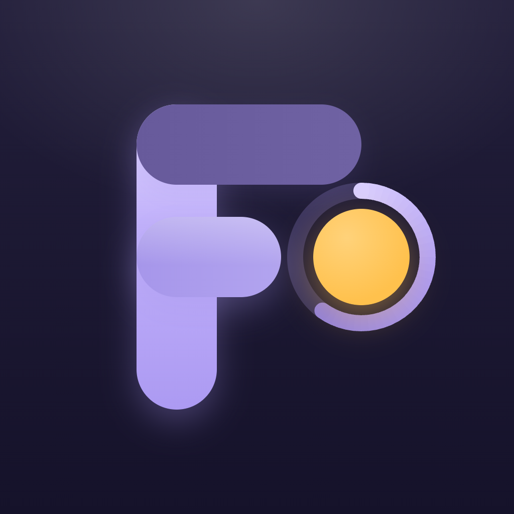 The Focal icon on a dark ground